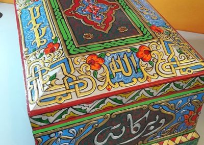 صندوق عجمي فن دمشقي damascene art box